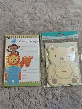 ✨American Greeting-Cute Animal Baby Shower Invitations and Bear Thank-You Cards✨